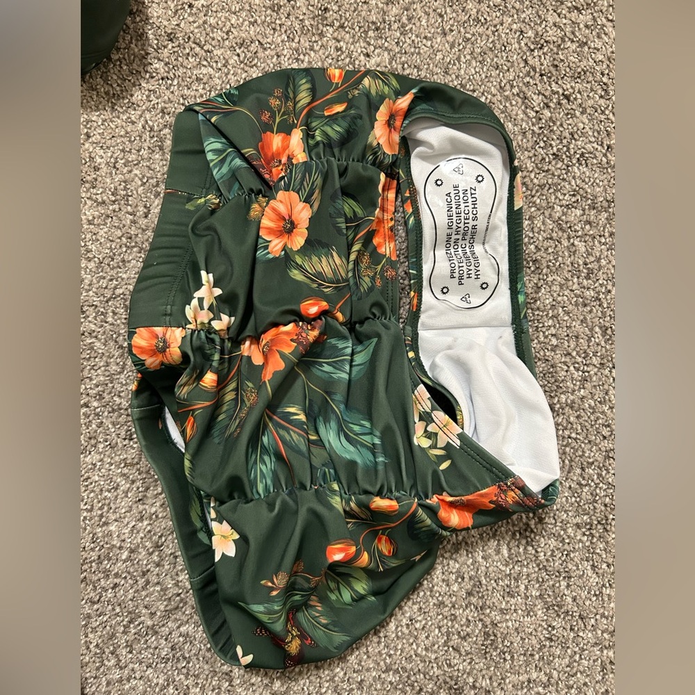 NWT Hanna Nikole Green Floral Bikini Set - Size 16 W - Picture 11 of 11